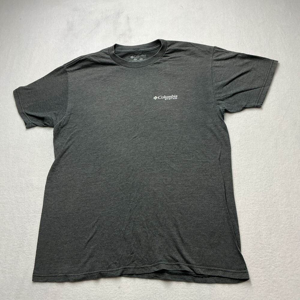 Columbia PFG T Shirt Mens Size L, Gray Short Sleeve Outdoor Fishing Gear,4069